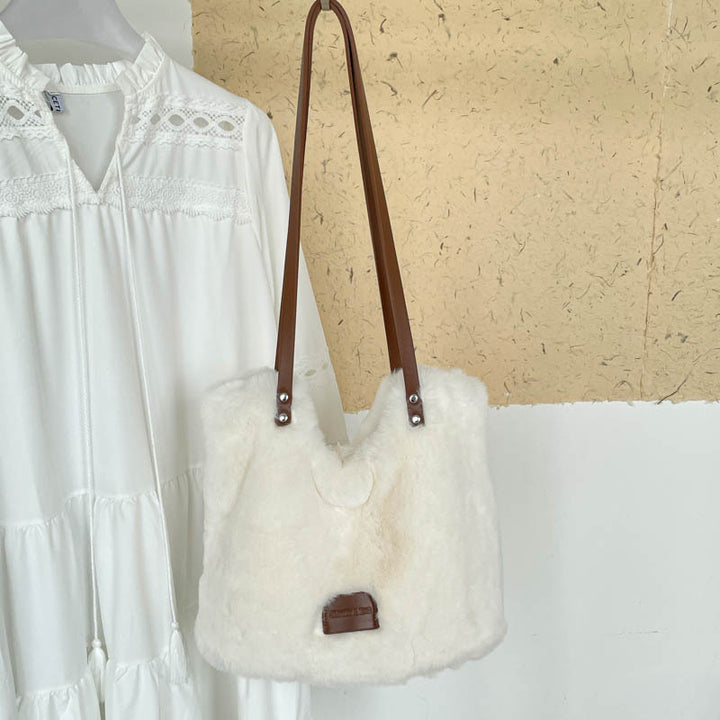 Plush Faux Fur Shoulder Bag