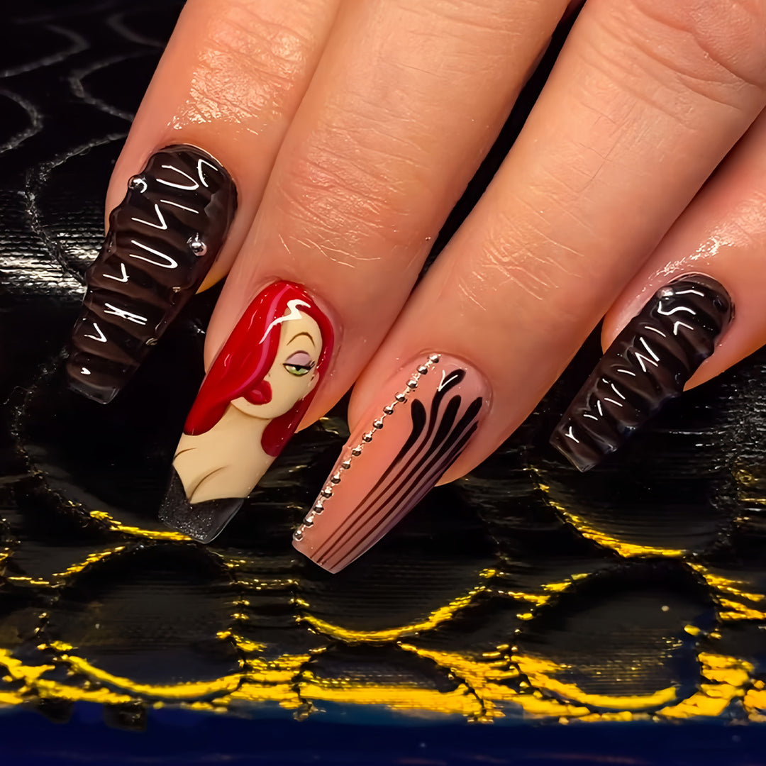 Artistic Character-Themed Press-On Nails Kalsten