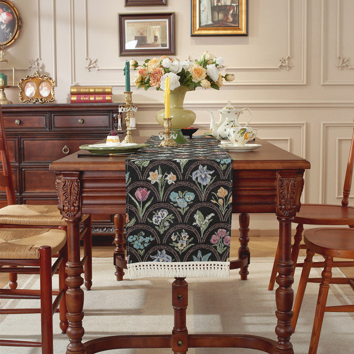 Floral Embroidered Table Runner