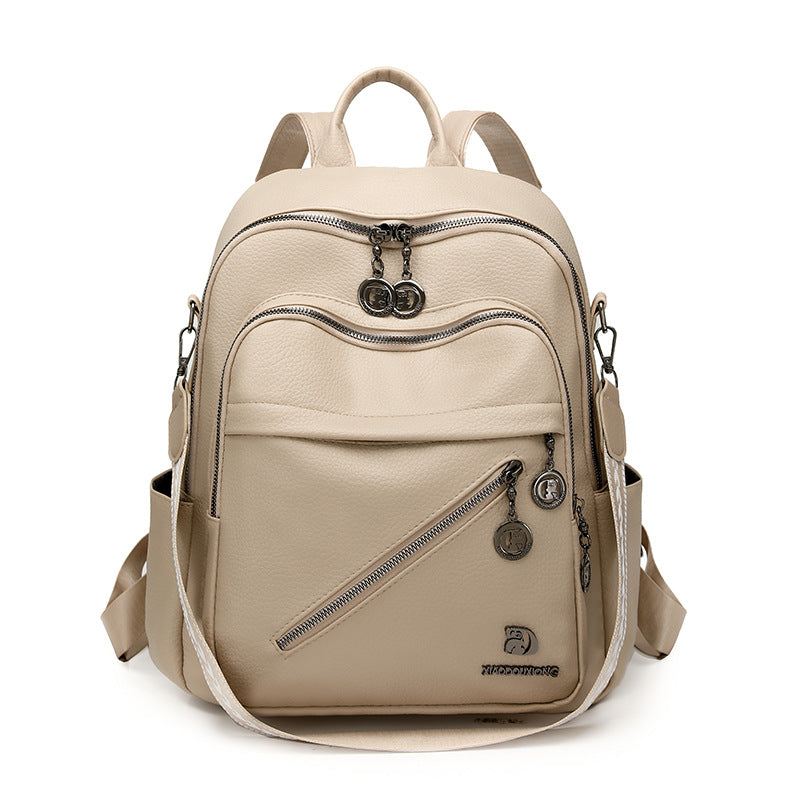 Multi-Compartment Stylish Leather Backpack Kalsten