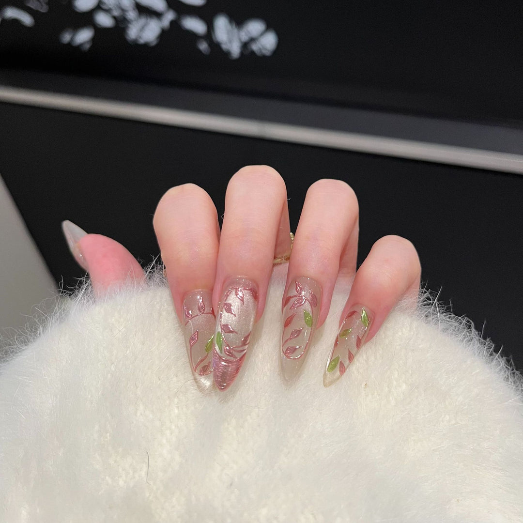 Artistic Floral Nail Tips Kalsten
