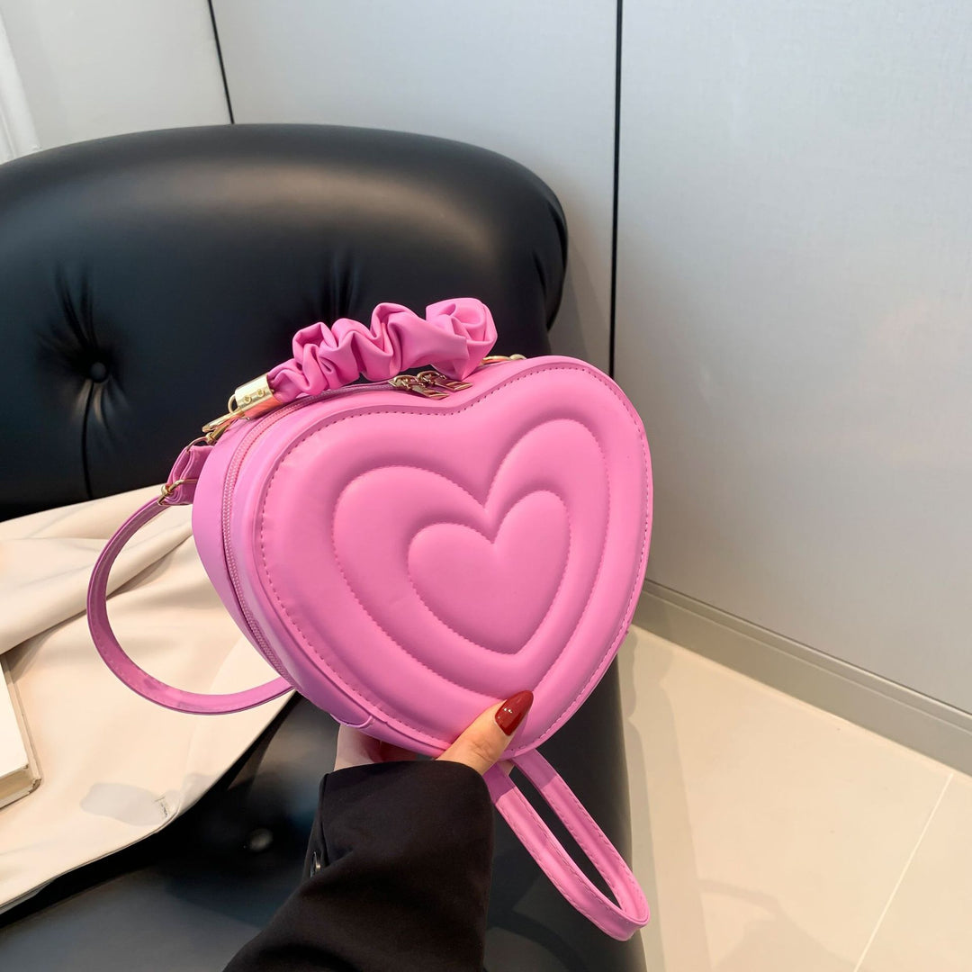 Heart-Shaped Handheld Crossbody Bag