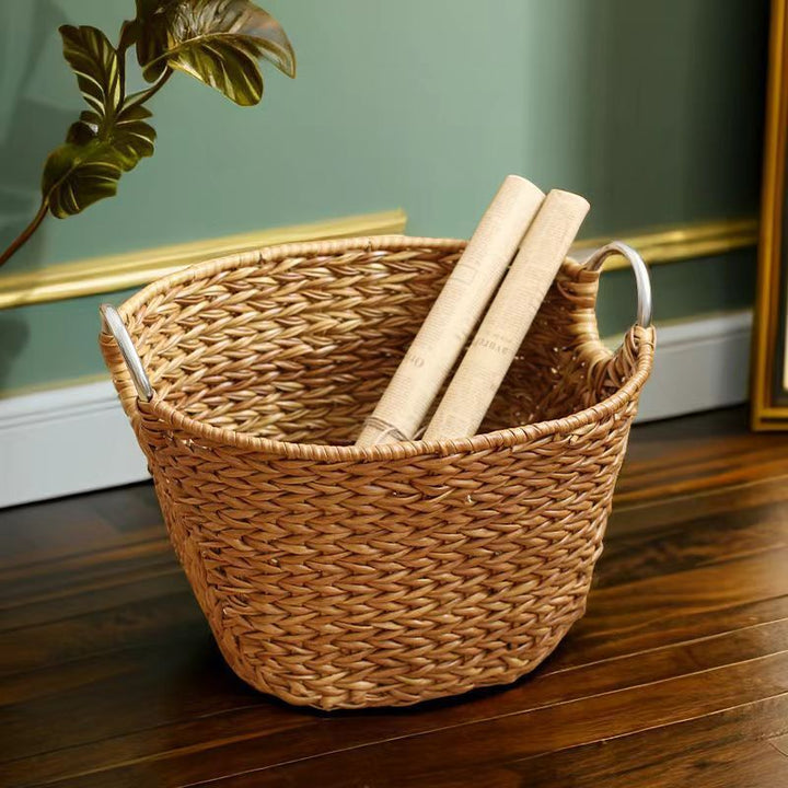 Rustic Woven Laundry Hamper Kalsten