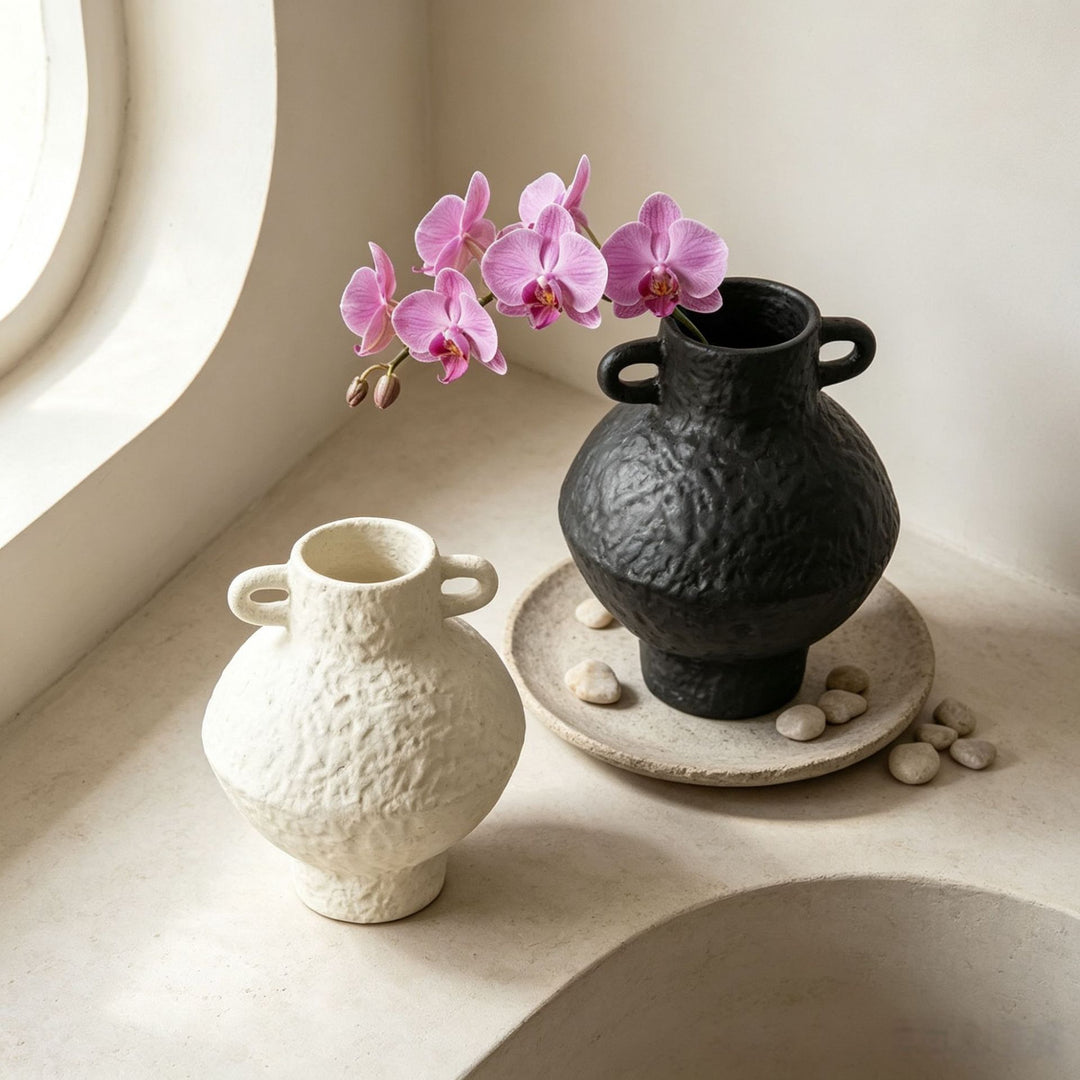 Textured Ceramic Decorative Vase