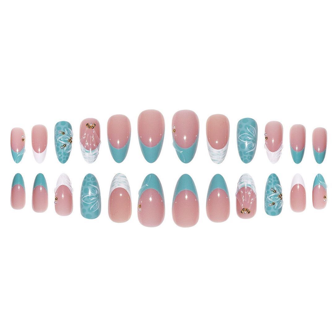 Decorative Floral Stiletto Press-On Nails Kalsten
