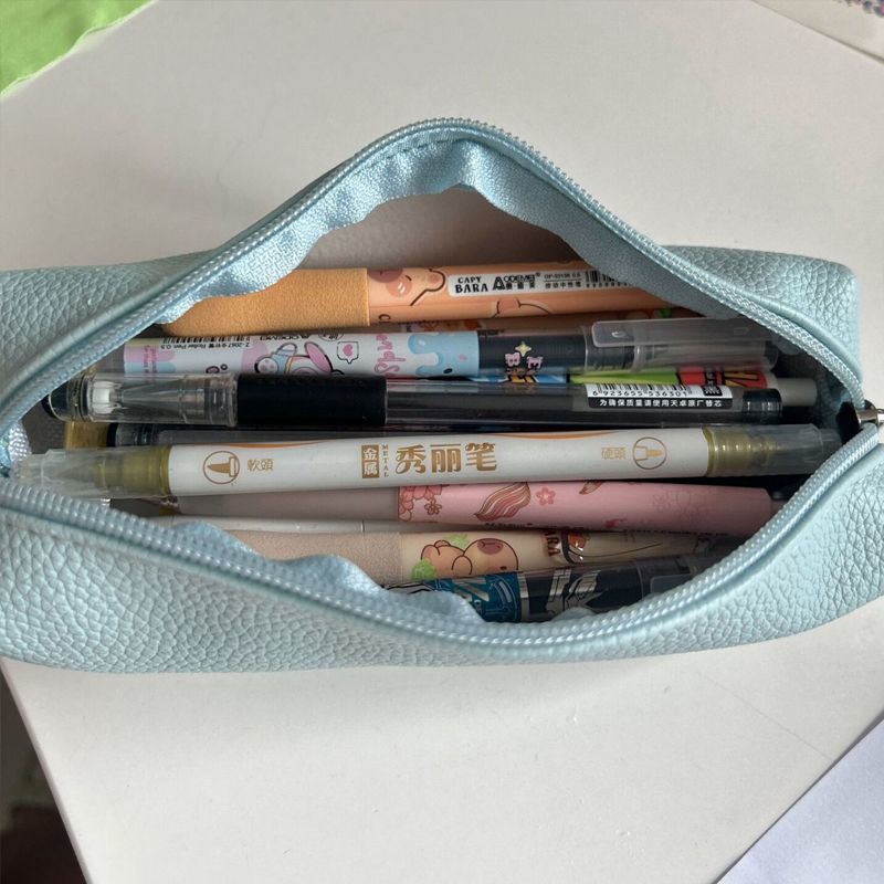Textured Leather Pencil Case Kalsten