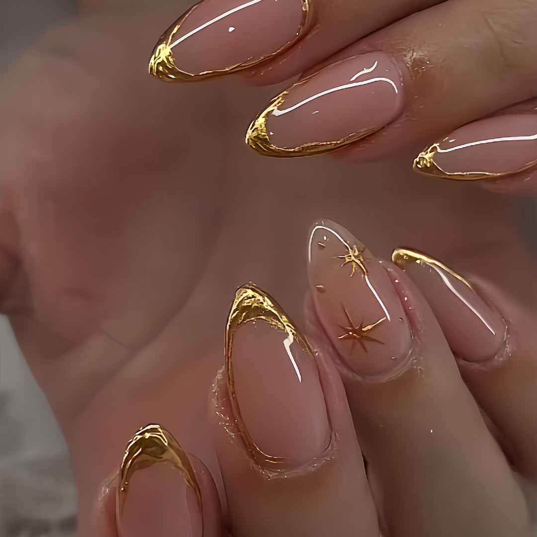 Elegant Gold Foil Accent Nail Art Kit Kalsten