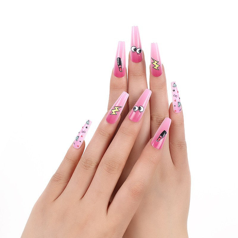 Luxury style artificial nails with intricate decorations Kalsten