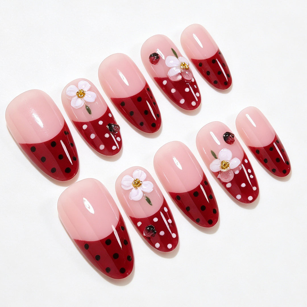 Elegant Floral Nail Art Design Kalsten
