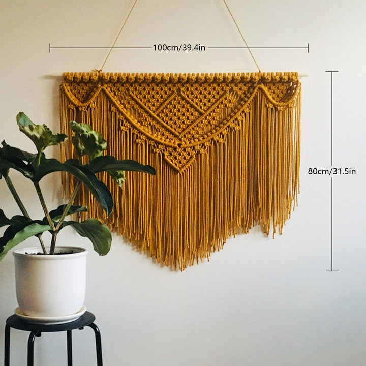 Macrame Wall Tapestry with Artistic Fringes Kalsten