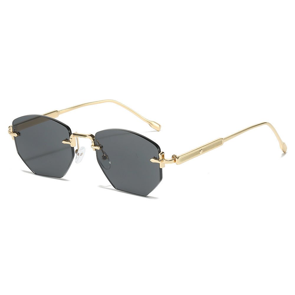 Geometric Frame Sunglasses with Elegant Gold Accents Kalsten