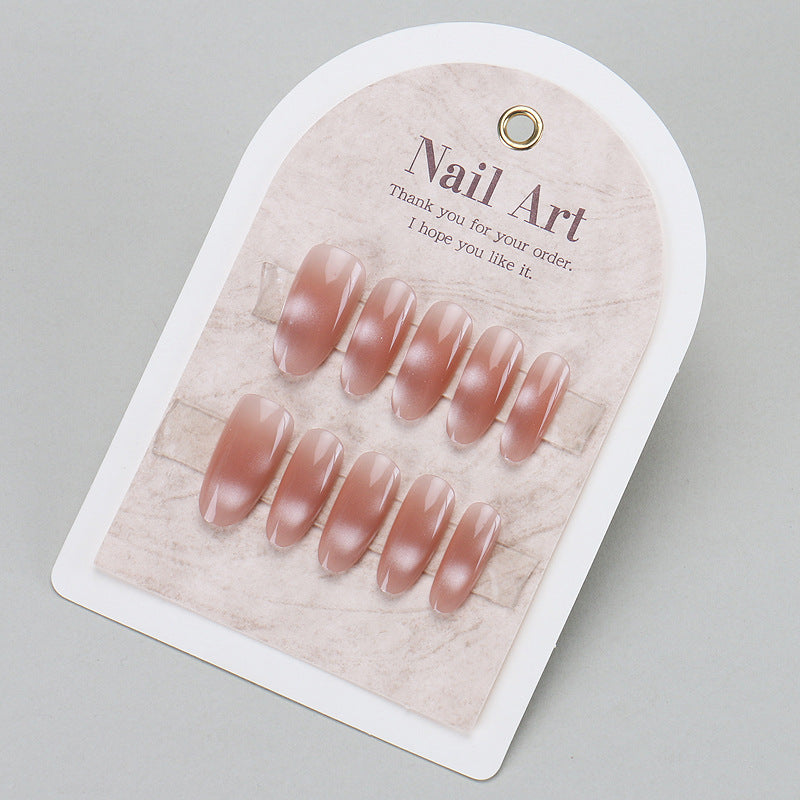 Stylish Press-On Nail Set with Elegant Glitter Accents Kalsten