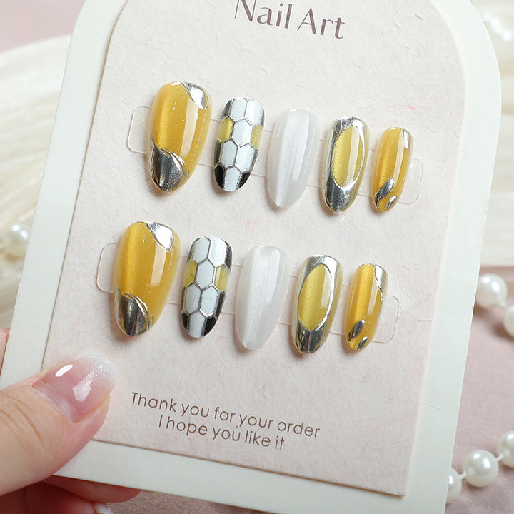 Metallic Accent Press-On Nail Set