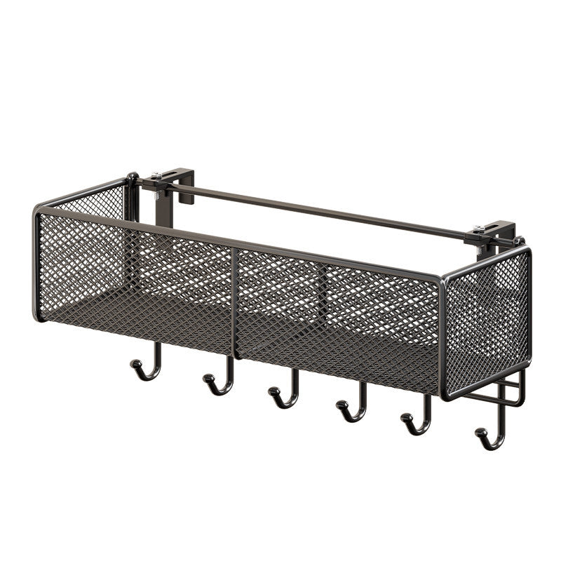 Window-Mounted Mesh Spice Rack and Bar Hanging Organizer