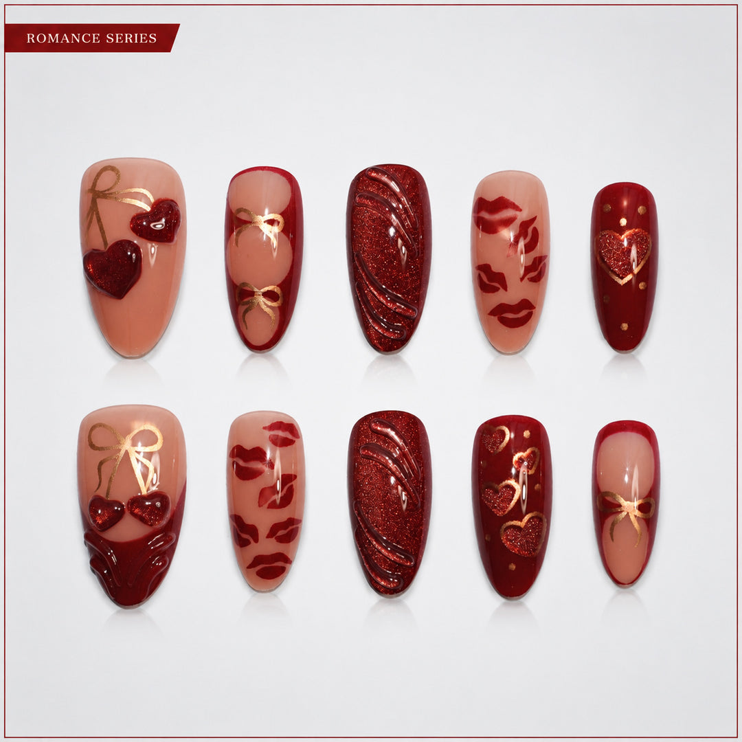 Artificial nails with romantic design Kalsten