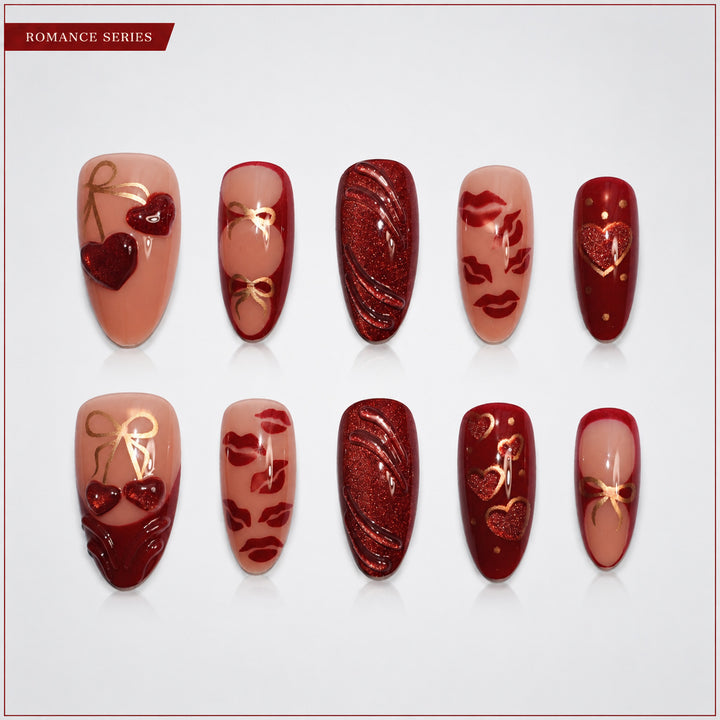 Artificial nails with romantic design Kalsten