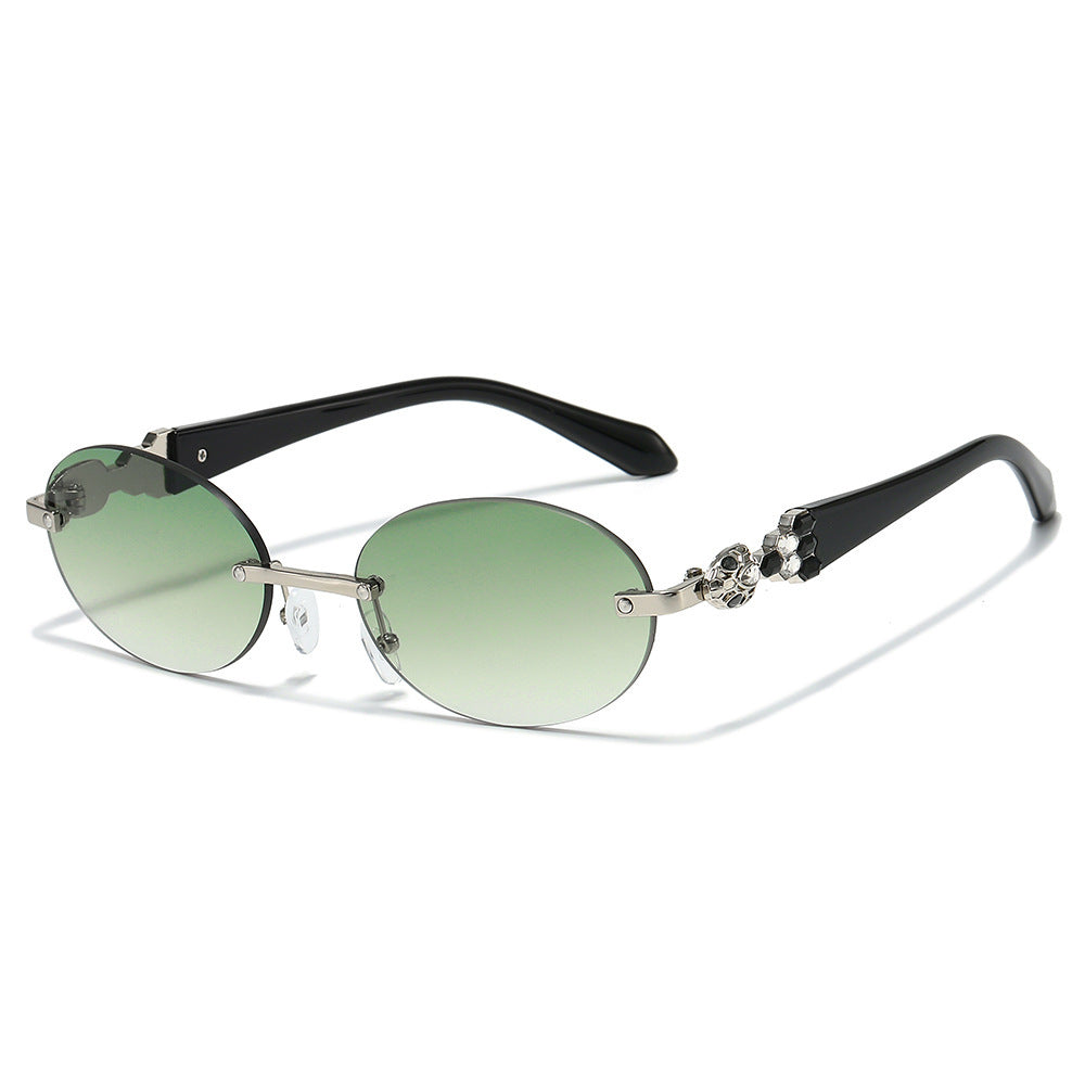 Fashion-Forward Decorative Oval Sunglasses Kalsten