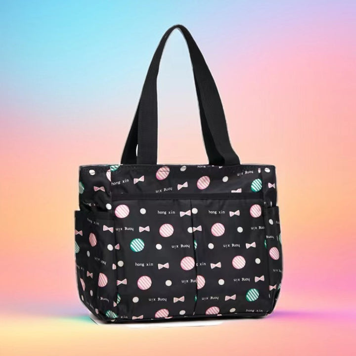 Stylish Striped Multi-Pocket Tote Bag Kalsten