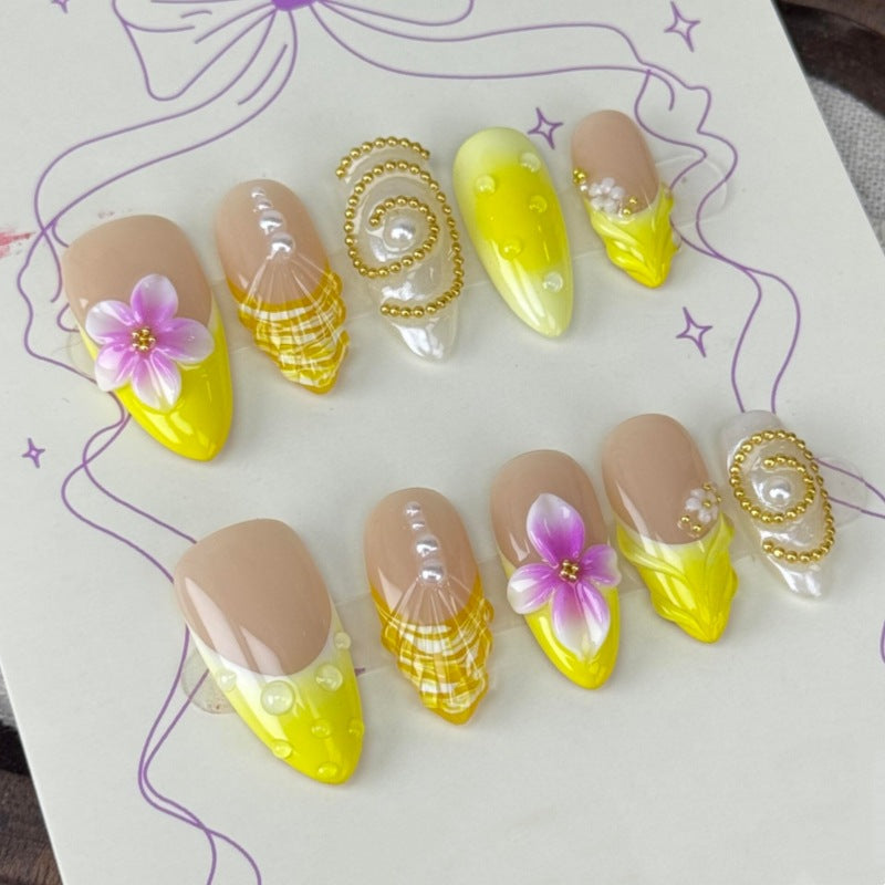 Artistic Designed Press-On Nail Set Kalsten