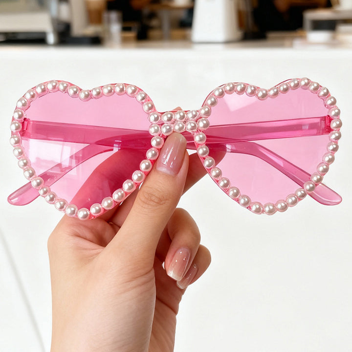 Heart-Shaped Pearl-Accent Sunglasses Kalsten