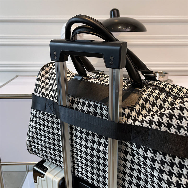 Stylish Houndstooth Weekender Duffle Bag Kalsten