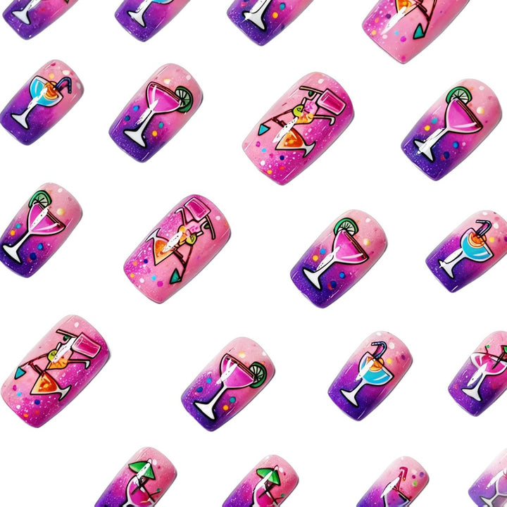 Creative Art Nails with Cheerful Cocktail Design Kalsten