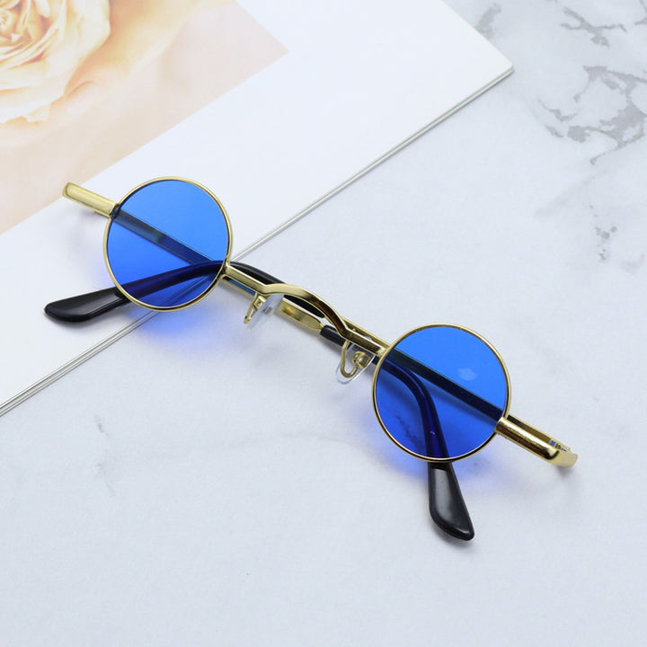 Retro-Inspired Round Metal Frame Sunglasses Kalsten