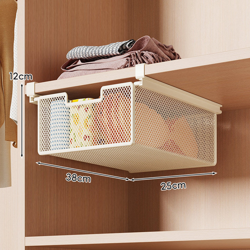 Under-Shelf Pull-Out Mesh Storage Basket