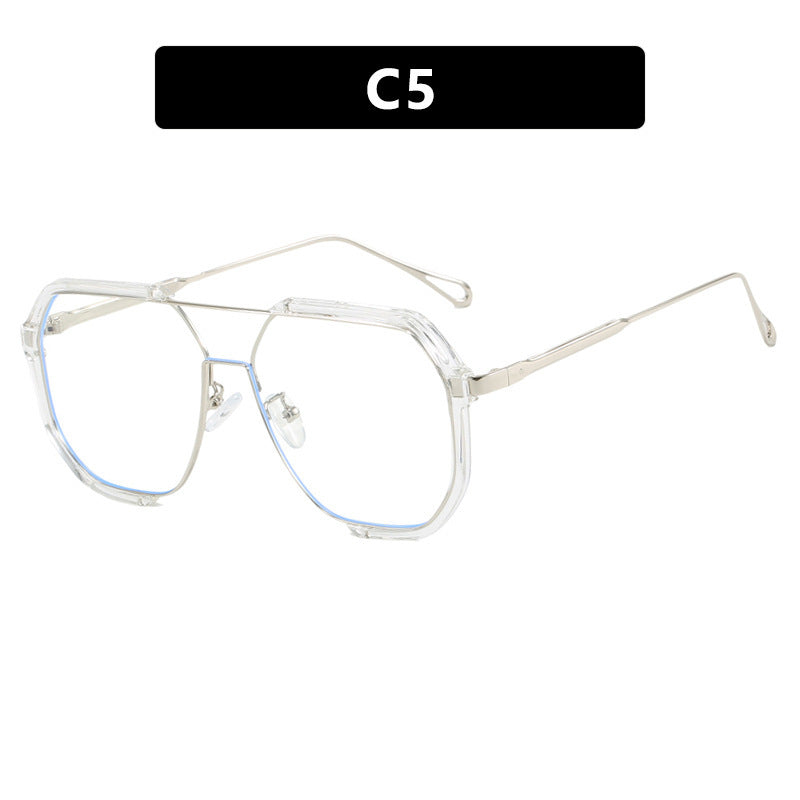 Ladies extravagant sunglasses in hexagonal design with transparent frame Kalsten