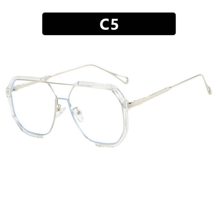 Ladies extravagant sunglasses in hexagonal design with transparent frame Kalsten