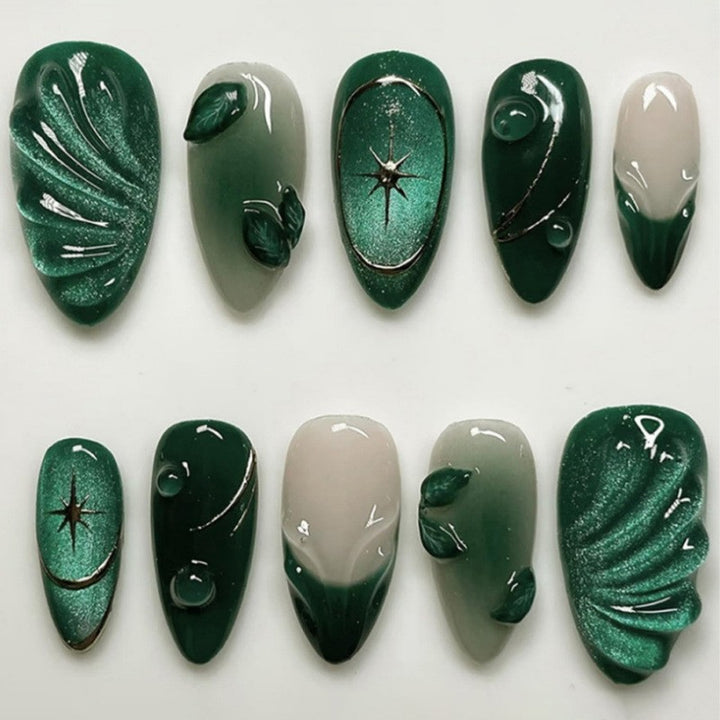 Decorative Three-Dimensional Resin Press-On Nails Kalsten