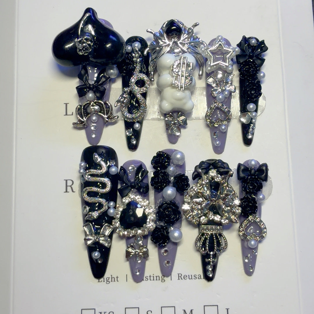 Gothic-Inspired Decorative Hair Clip Set