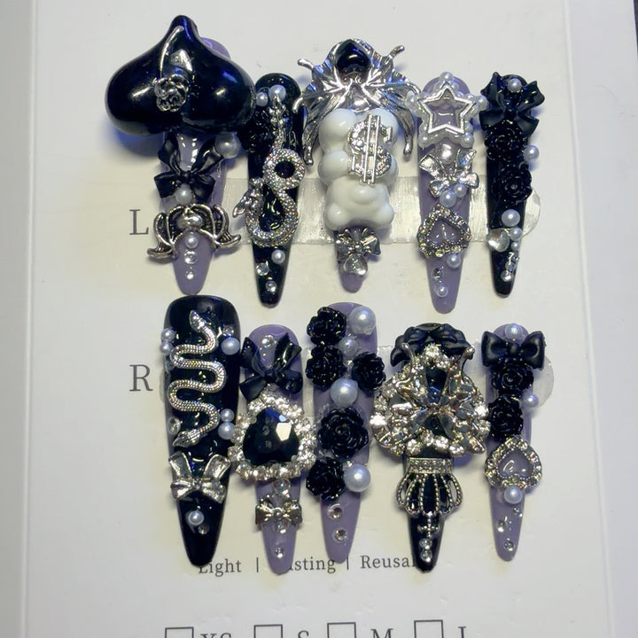 Gothic-Inspired Decorative Hair Clip Set