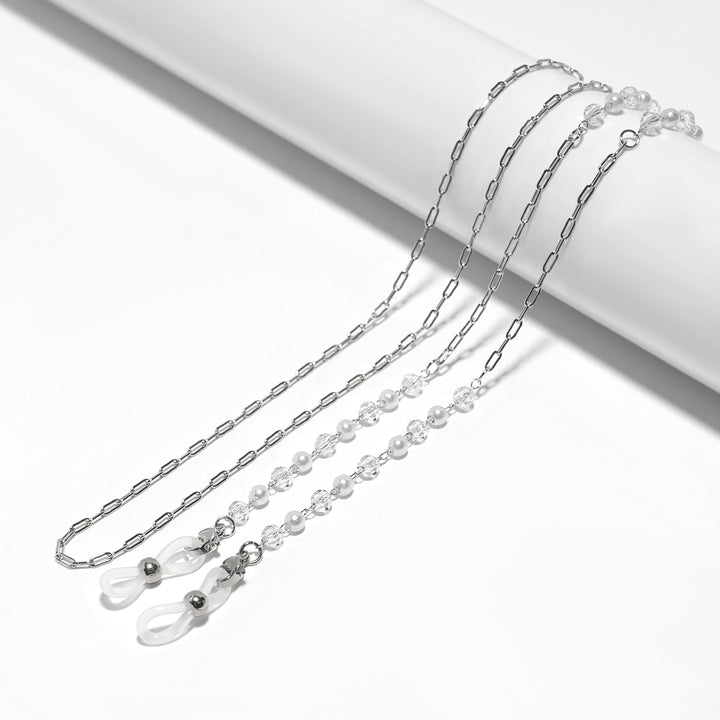 Crystal and Pearl Beaded Eyewear Chain Kalsten