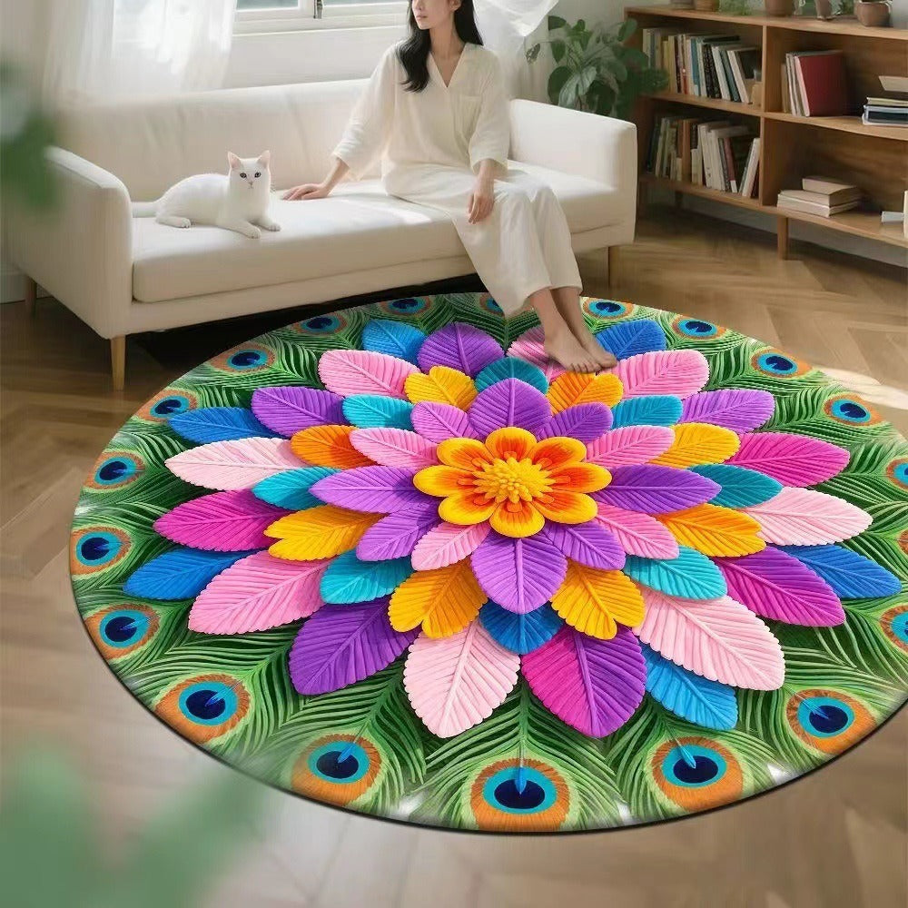 Floral-Themed Memory Foam Area Rug Kalsten