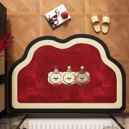 Decorative Cat Themed Plush Bath Mat