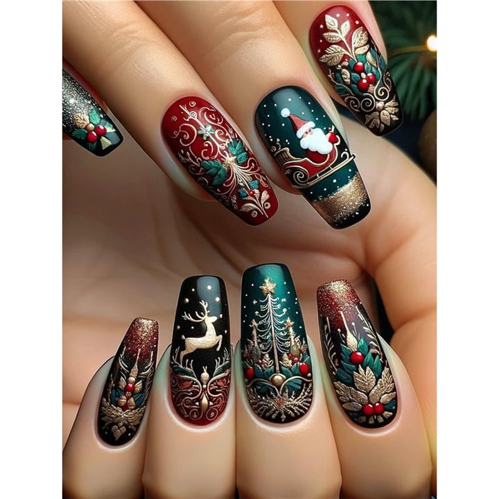 Festive Holiday Nail Art Set Kalsten