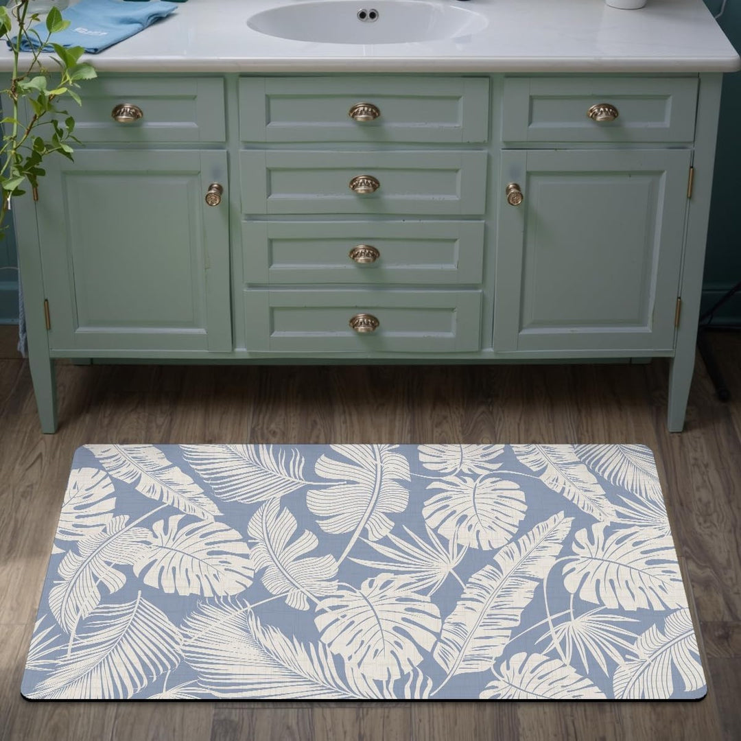 Plush Tropical-Themed Bath Mat