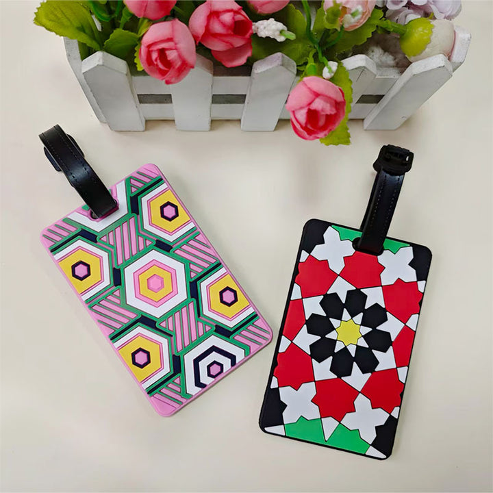 Unisex Geometric Patterned Luggage Identifier Kalsten