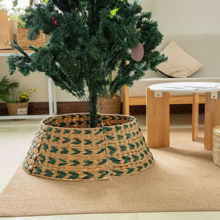 Decorative Christmas tree stand made of wicker Kalsten