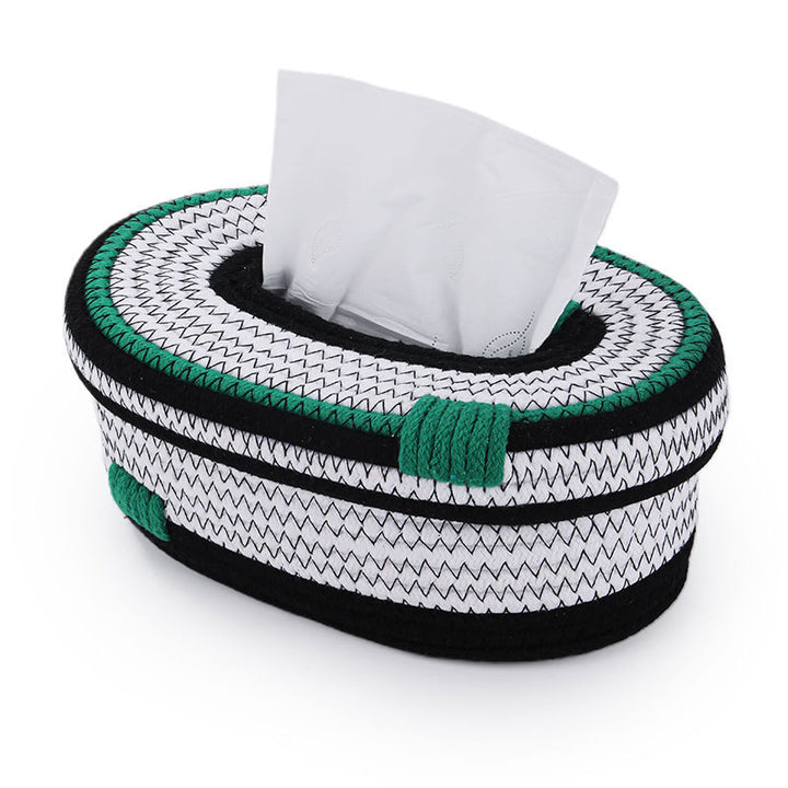 Elegant storage basket made of woven natural material Kalsten