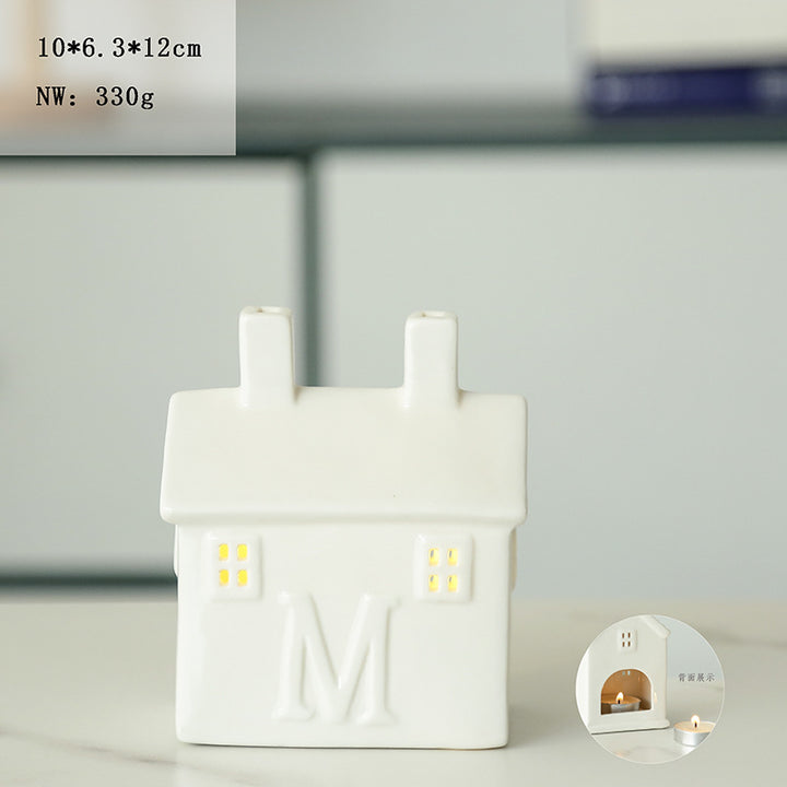 Ceramic House-Shaped Candle Holder Kalsten