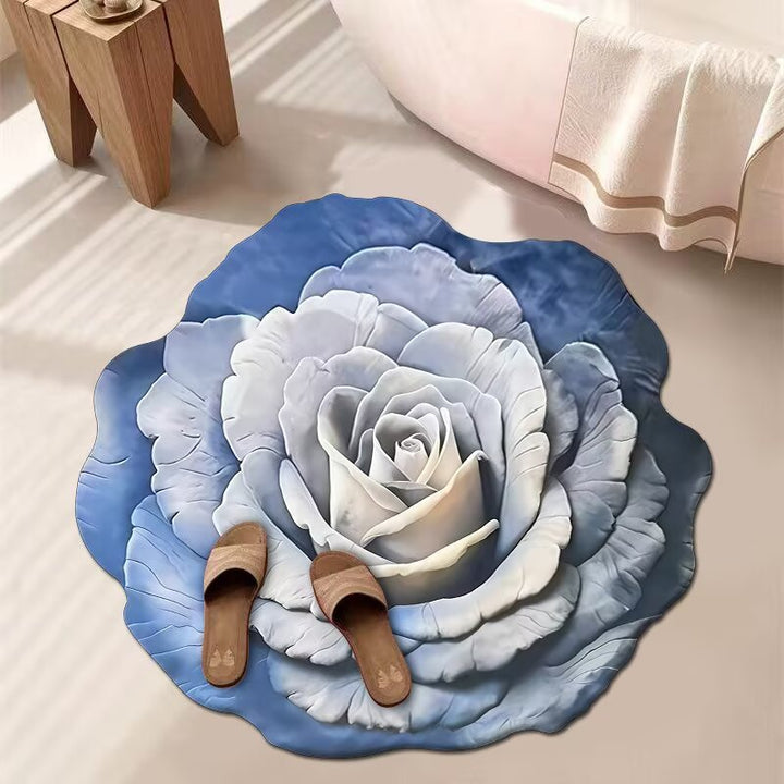 Artistic Floral Bath Mat