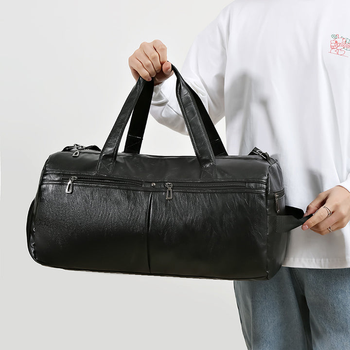 Premium Faux Leather Overnight Duffle Bag Kalsten