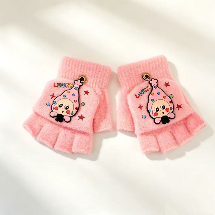 Playful Cartoon Fingerless Gloves Kalsten