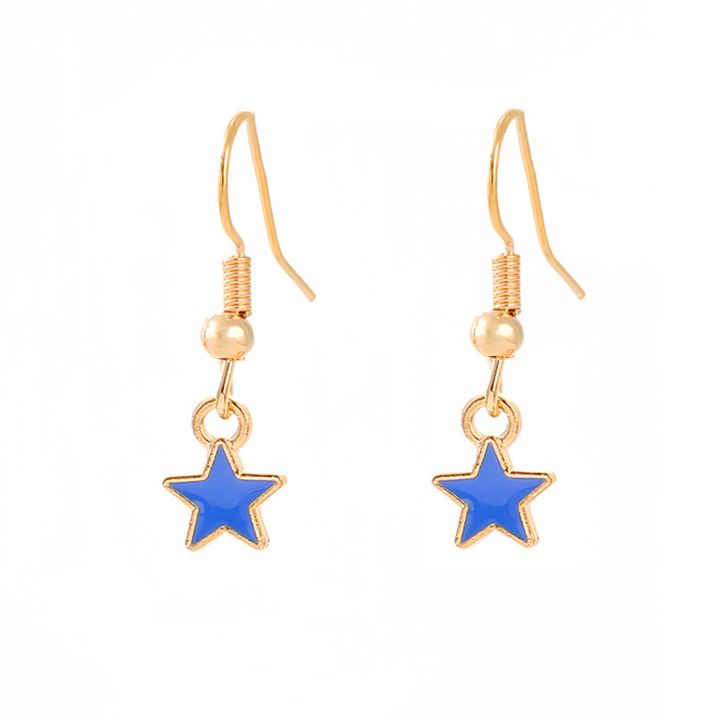 Women's nan patriotic horseshoe enamel dangle earrings with star-accented design and fishhook findings Kalsten
