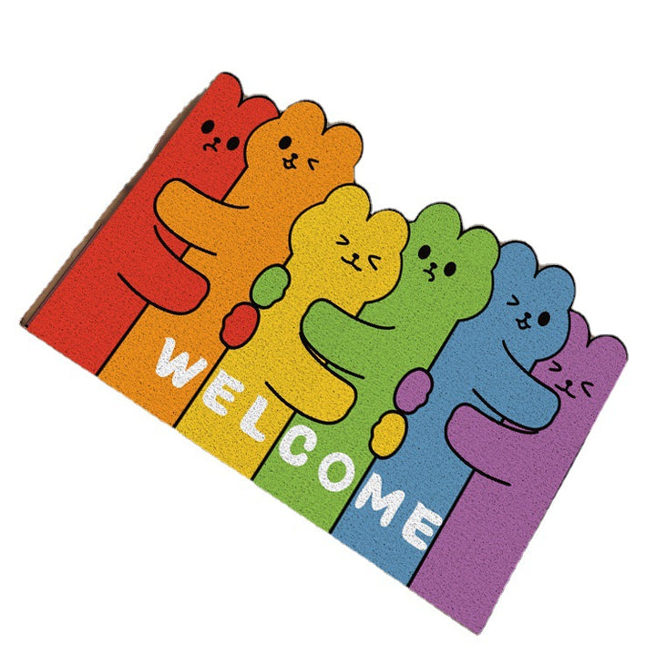 Unisex Playful Cartoon Cat-Themed Welcome Mat Kalsten