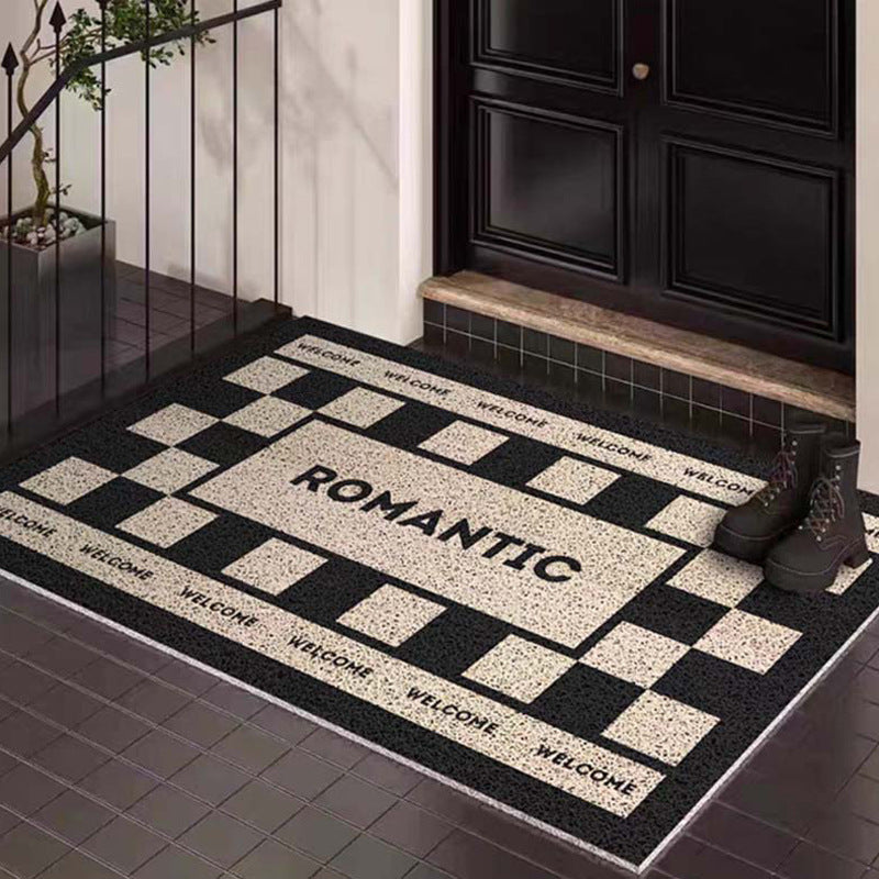 Decorative Checkered Entrance Mat