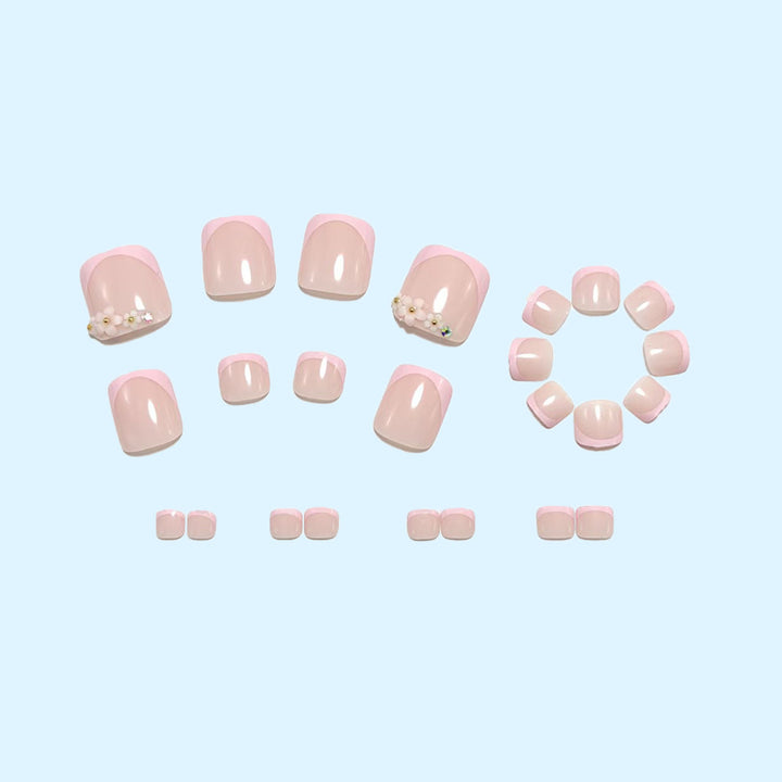 Nail art set with floral 3D design Kalsten