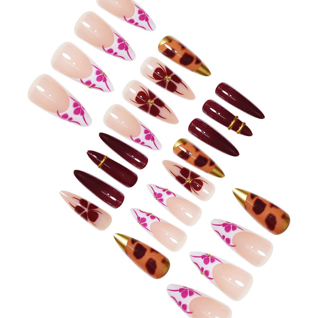Artistic Long Stiletto Press-On Nail Extensions Kalsten
